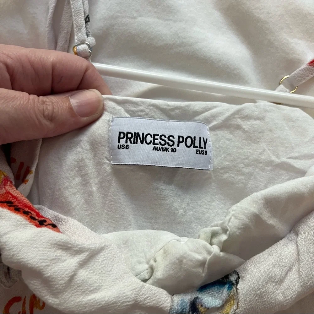 Princess Polly Jaye Ciao Italian White Mini Dress 6 - Picture 10 of 13